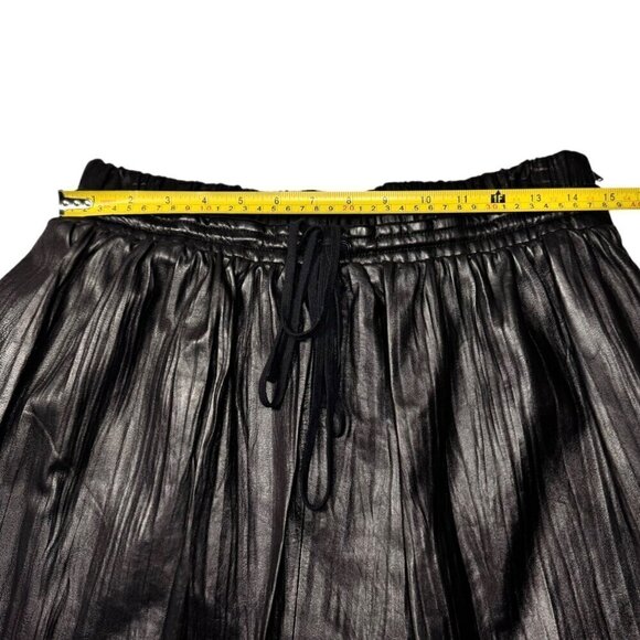 NWT Black Lambskin Leather Mini Skirt Sz.6 Side Zip Robert Rodriguez 90s Y2K - Picture 10 of 13